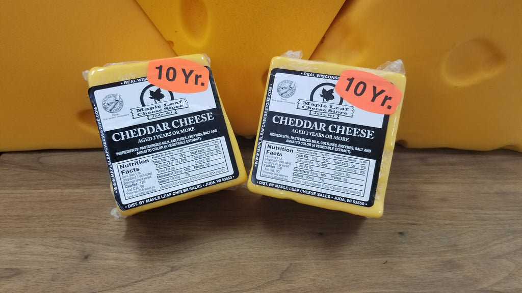 Cheddar Aged 10 Years, 16oz Maple Leaf Cheese Store